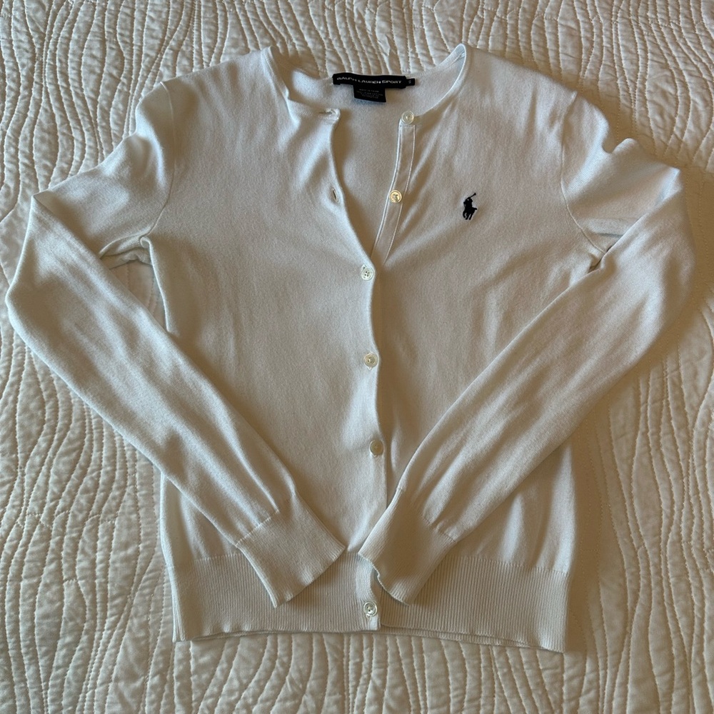 Ralph Lauren Women's Cream Cardigan Sweater